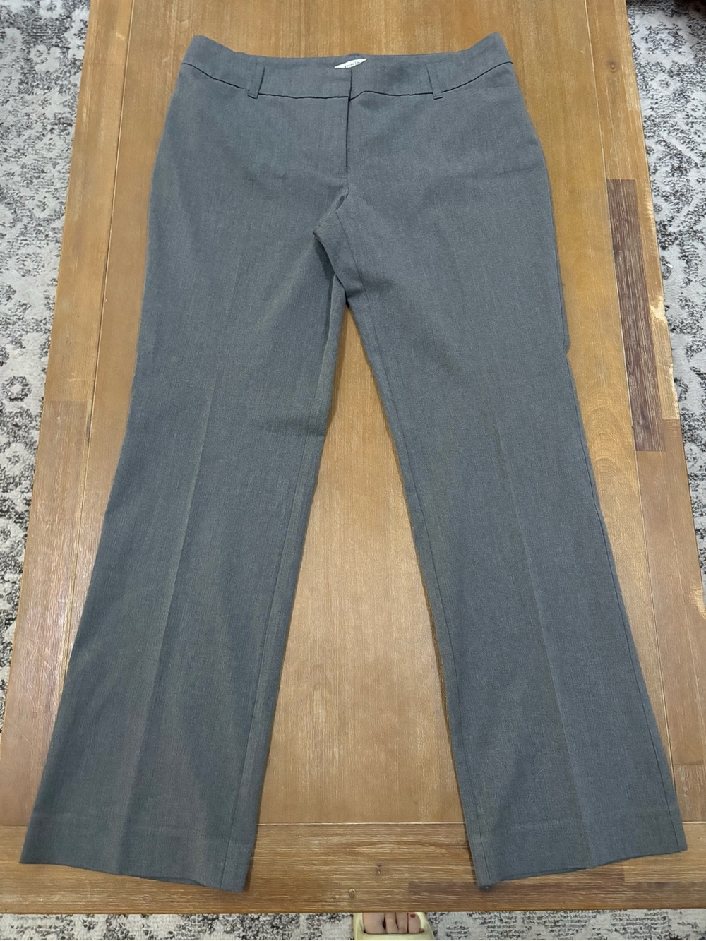 White House Black Market Charcoal Gray Boot-Cut Dress Pants